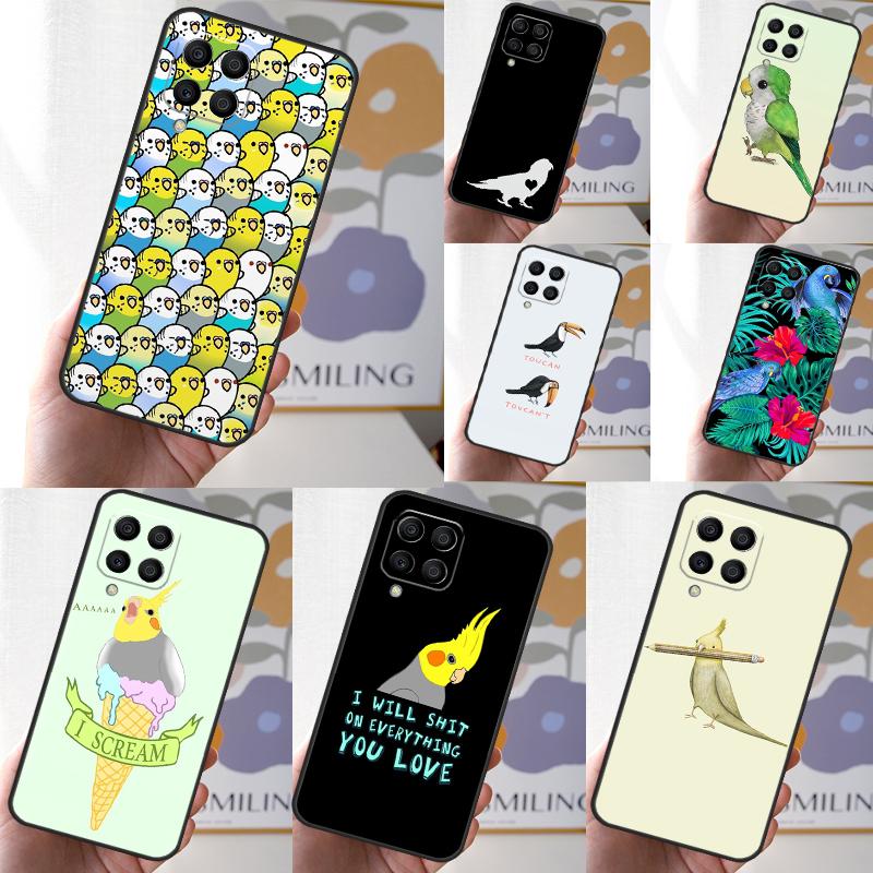 Parrot Bird For Samsung Galaxy M13 M33 M53 M52 M32 M12 M14 M34 M54 M21 M31 M51 M20 M15 M55 M30s Case