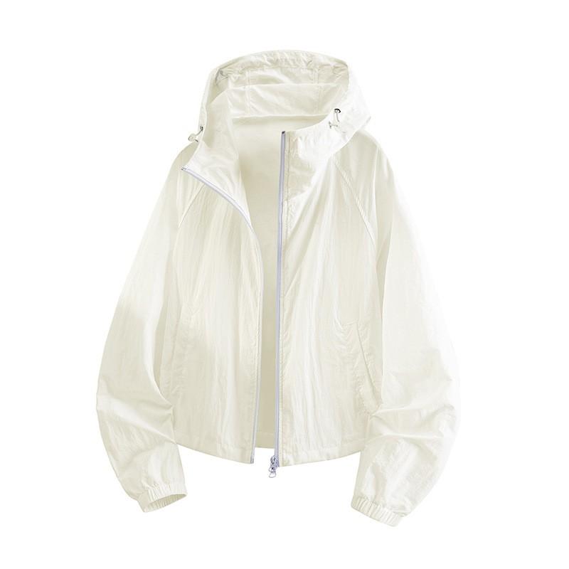 Womens UPF 50 Quick-Dry Outdoor Jacket With Hood Breathable Windproof Sun Protection Hiking Camping Cycling