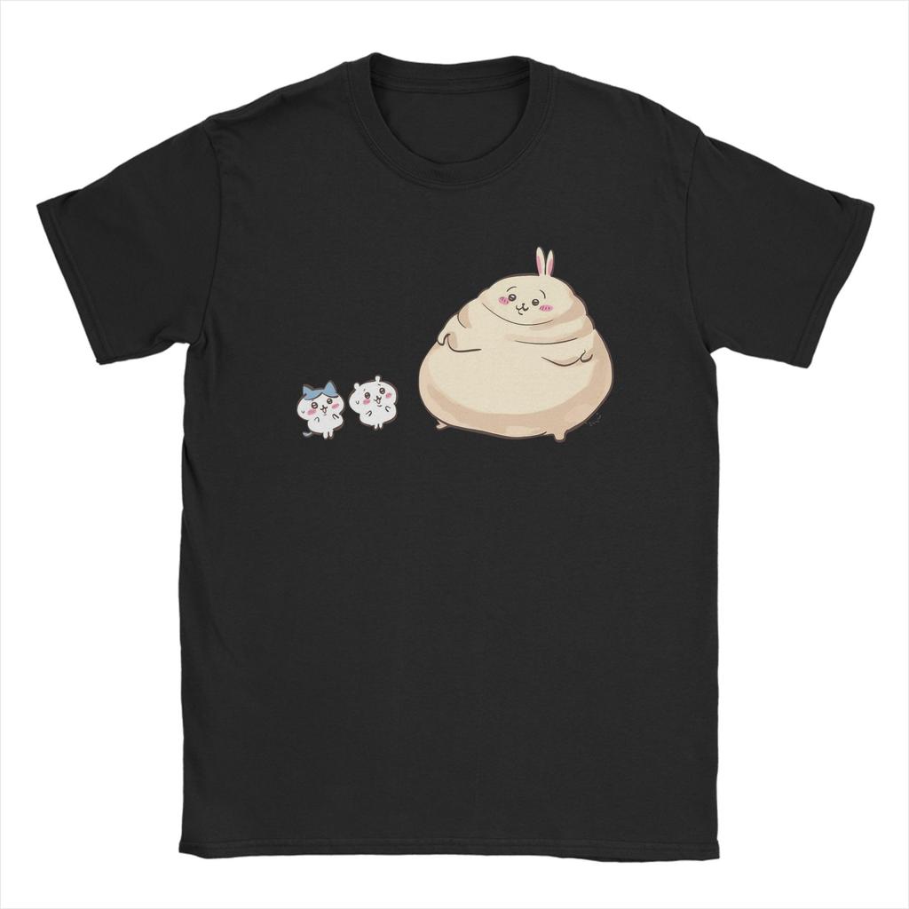 Unisex Chiikawas Usagi Hachiware T Shirt 100 Cotton Tops Leisure Short Sleeve Round Neck Tee Shirt Plus Size Tshirt