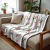 Watercolor Strawberry Soft Flannel Blanket Breathable Warm Throw for Office Car Sofa Kids Room Birthday Xmas Gift