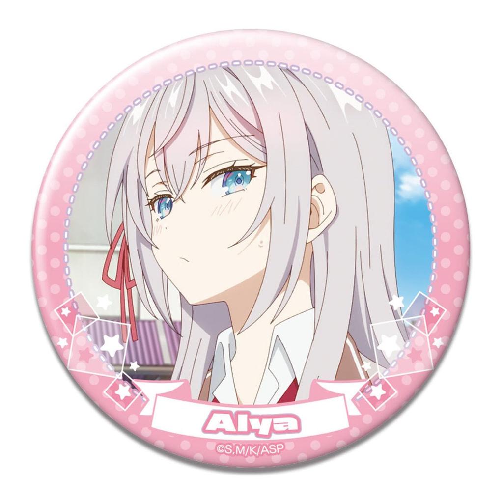 TV Anime the Girl Next Door Who Sometimes Whispers in Can Badge Alya C "Alya-san, Russian" KBAN-R004-m03