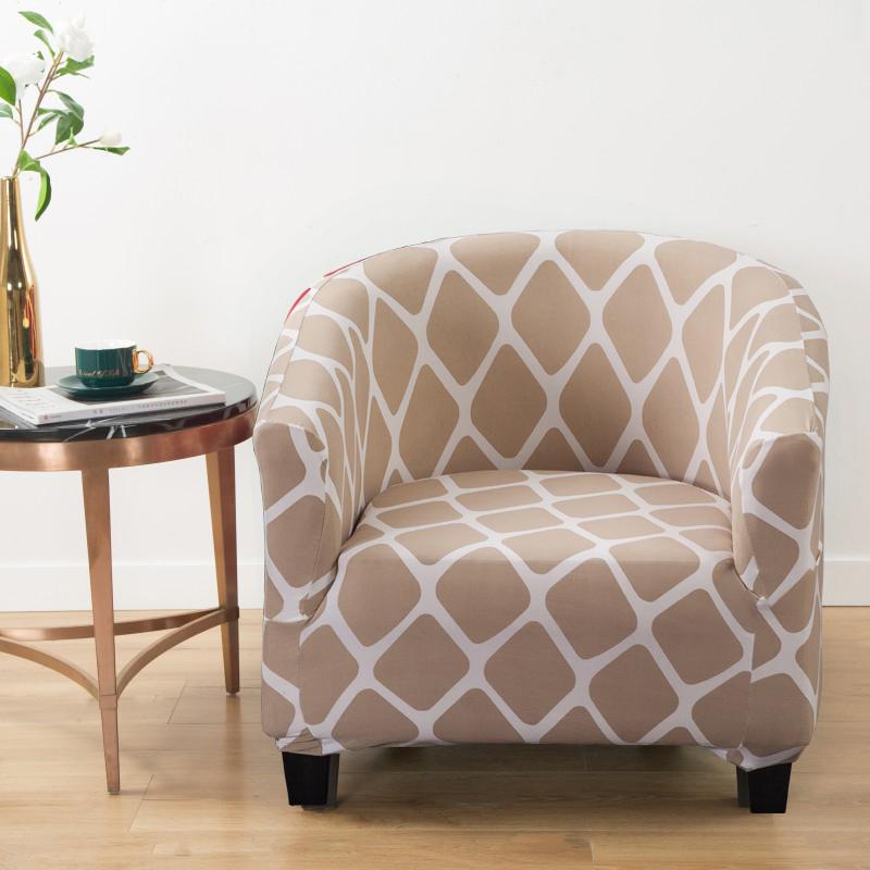 club chair cover armchair slipcover geometric printed small sofa covers protect for pets chair decoration