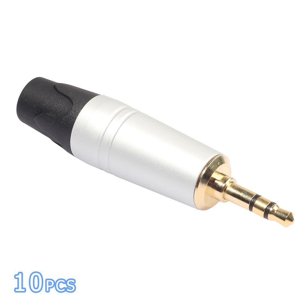 Cheap 5pcs 3 Pole Goldplated 3.5mm Solder Connector Repair Headphone