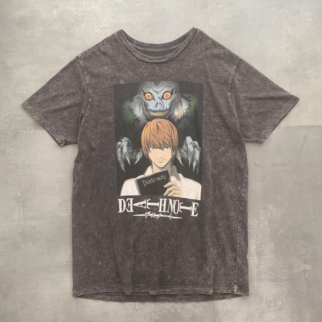 

[USED] 00s Death Note Light Yagami Ryuk Fade T-shirt Anime T Y2K