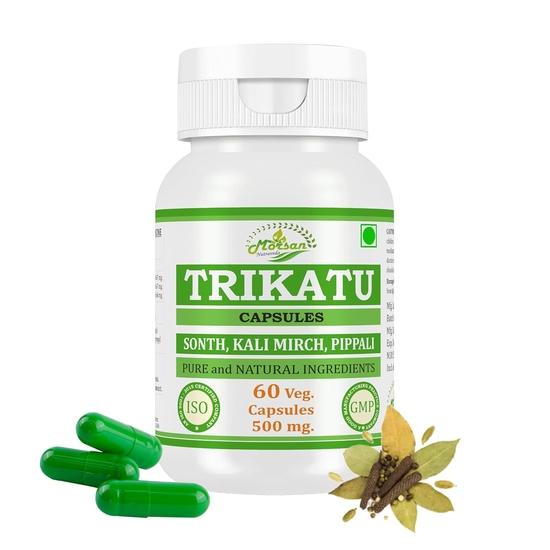 Morsan Nutraveda Trikatu Extract Capsule | 60 x 500 mg Veg Capsules | Promotes Digestive Efficiency, Stimulates Metabolic Activity