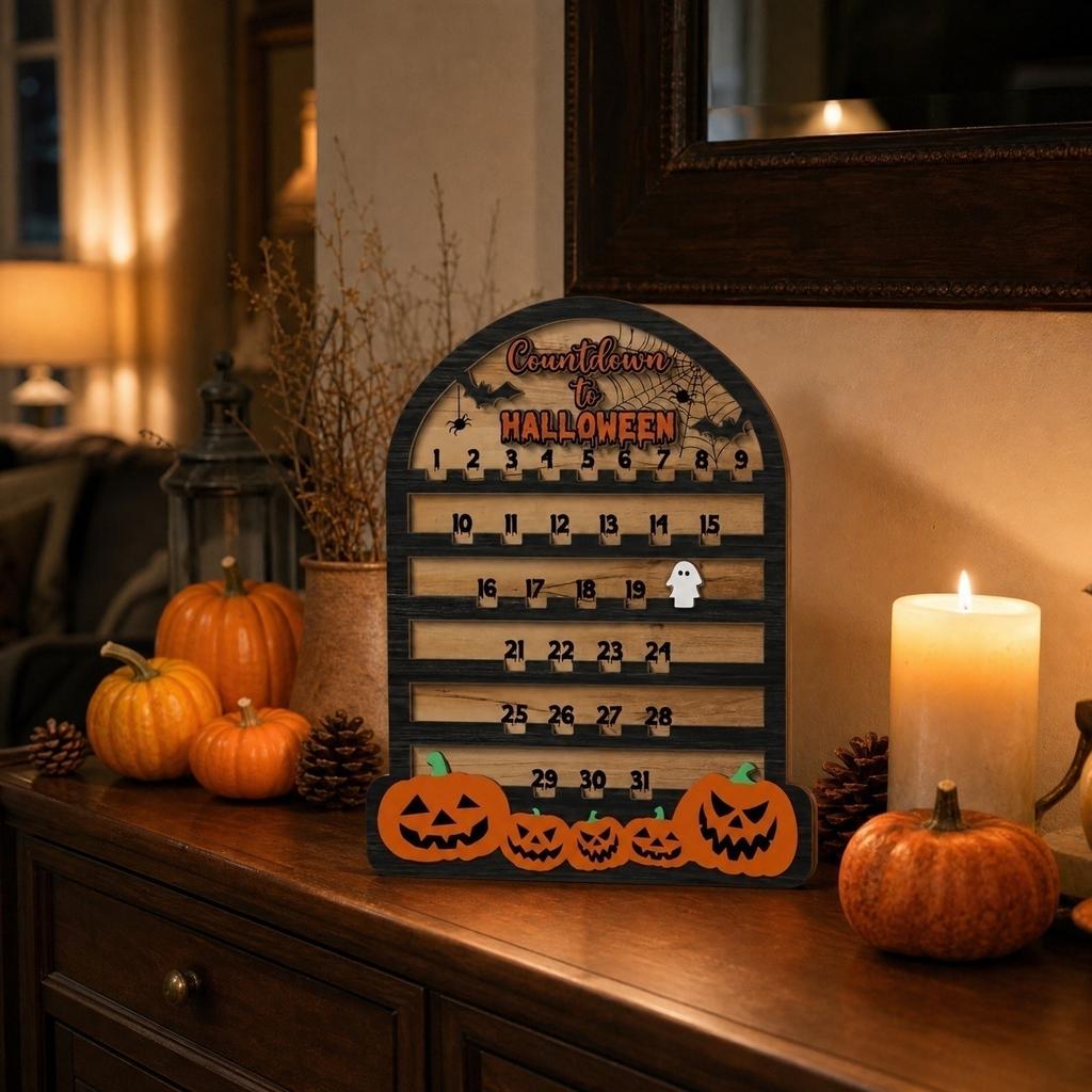 Halloween Countdown Calendar, Advent Calendar for Halloween Decor, Day Activity Board