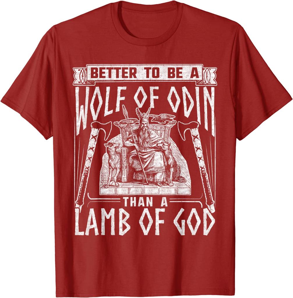 Norse Mythology Pagan  Better To Be A Wolf of Odin T Shirt. New 100% Cotton Short Sleeve O-Neck Casual T-shirt Size S-3XL