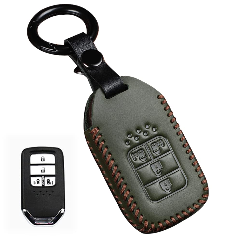 

LETINGFAR Чехол для ключа для Honda, Чехол для смарт-ключа, Крышка для ключа, Кожа из коровьей шкуры, 4J A, H-WTL-27-L-4J-A зелёный