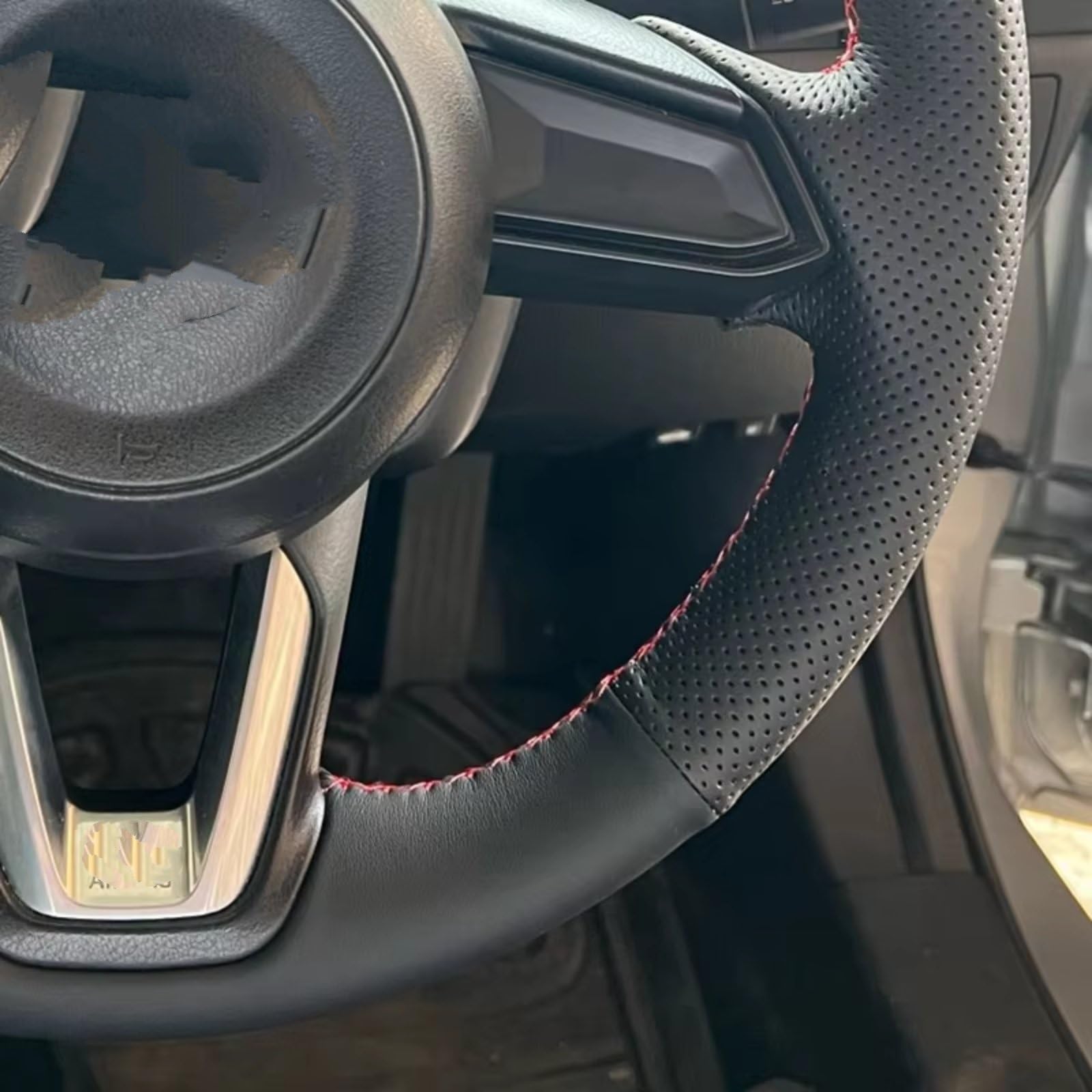 Car Steering Wheel Cover for Mazda Axela Atenza Artificial Leather Braided Car Steering Wheel Cover Protective Cover 3, 2017-2018, CX-3, CX-5, CX-9 -