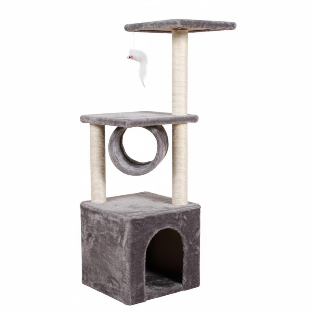 Scratching Post for a Large Cat, Scratching House, Tower, Tunnel, Bed + Toy PetJet