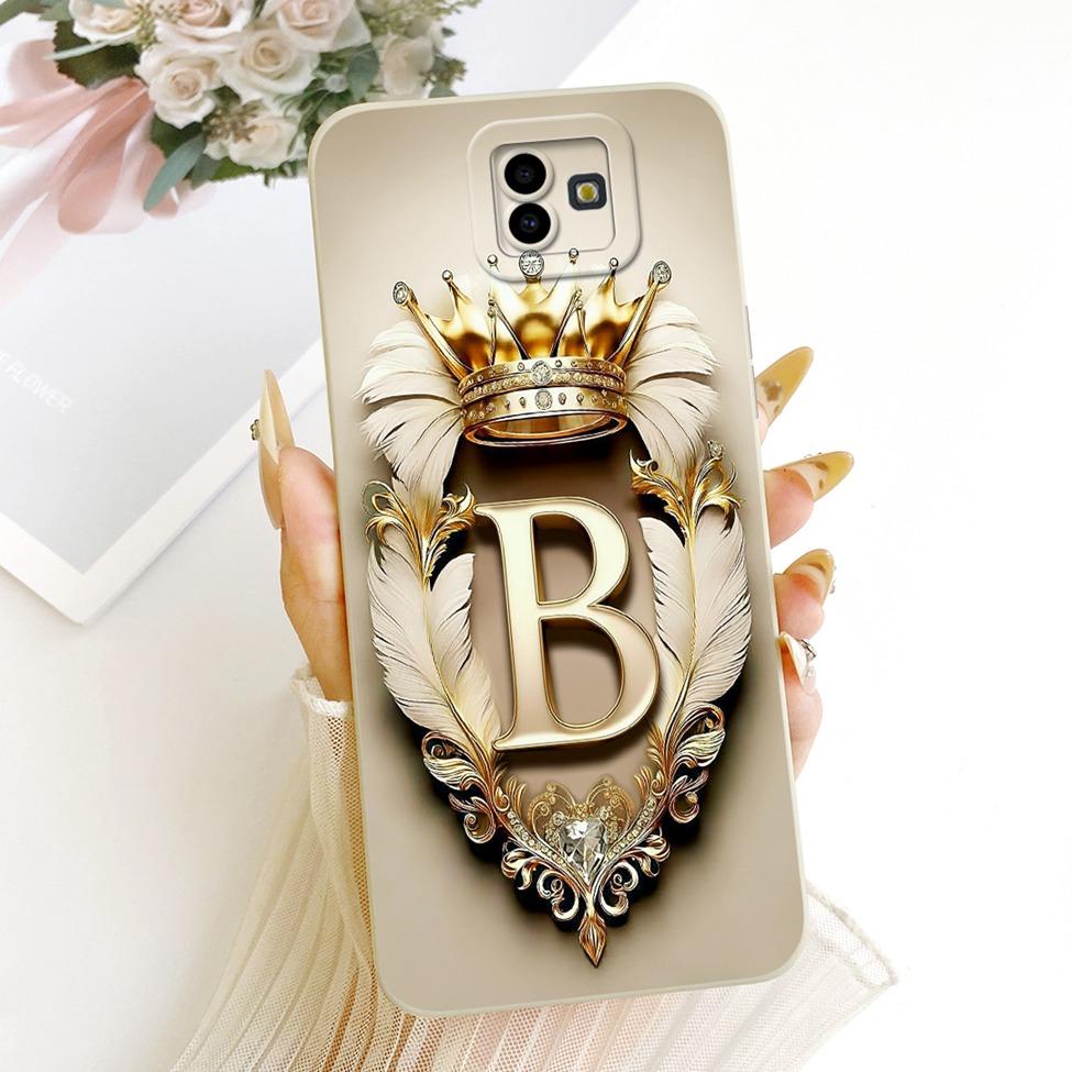 For Samsung Galaxy J6 Plus Case Cover Luxury Fashion A-Z Letters 2D Painted Phone Case For Samsung J6+ J6Plus J610F J610G J610FN