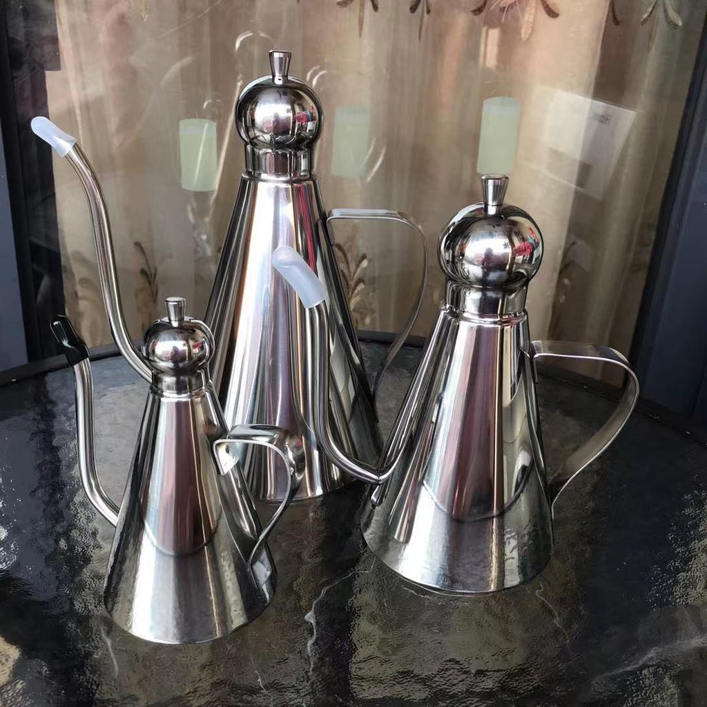 0.27L 304 Stainless Steel Oil Bottle Daily Use Dispenser Kitchen  Container Vinegar Precise Fit Condiment Leakproof Sauce