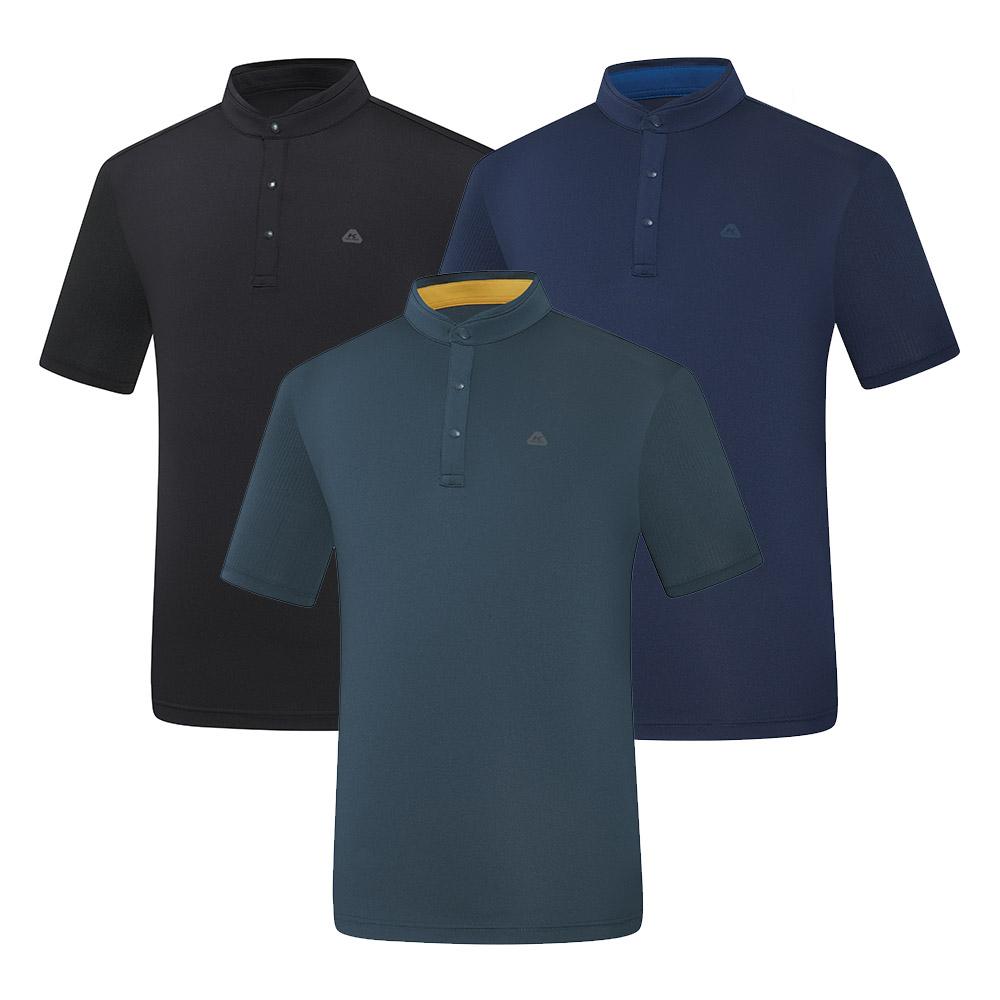 KOLPING Men'S Summer Quick-Drying Hiking Short Sleeve Half-Zip T-Shirt Paraber Krt0549M