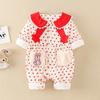 Baby Girl Outfit Princess Style Long Sleeve Romper Newborn To 12 Months Cotton Bodysuit