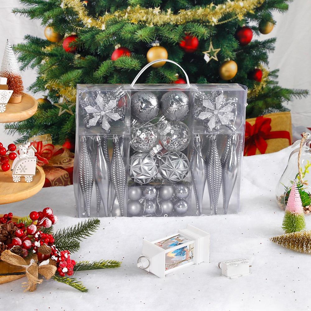 40 Pcs Electroplated Christmas Baubles Balls Plastic Christmas Tree Pendant  Gift