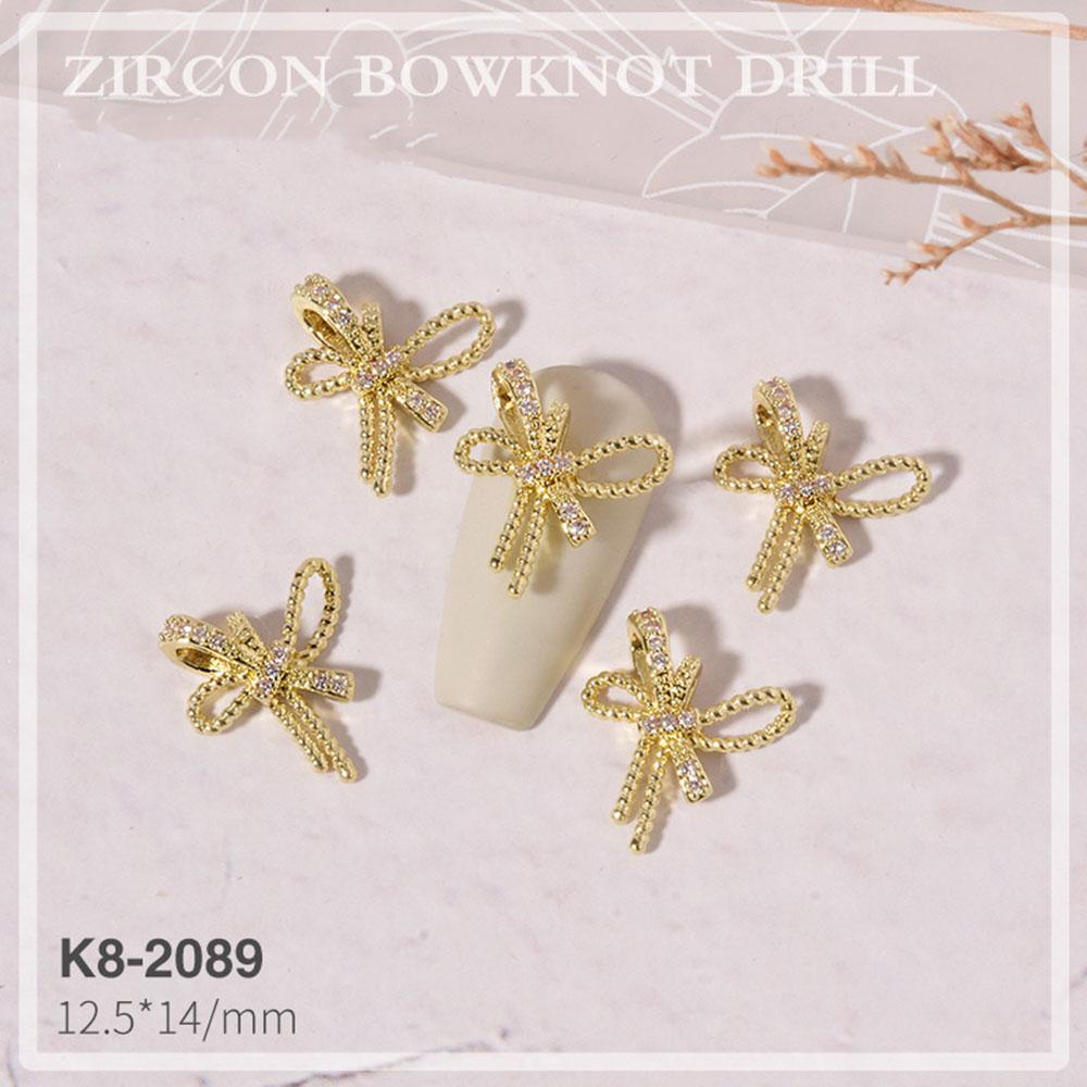 Shining Charms Manicure Accessories Nail Rhinestones Bowknots Jewelry DIY Nail Art Decorations