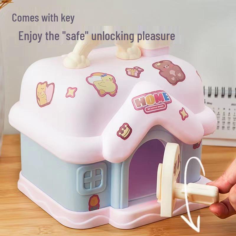 2023 Cute Mushroom House Money Box Cartoon Piggy Bank for Children