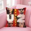 Irish rock Innovative Grandiose Provocative UU2S band Cushion Cover Pillow Case Soft Friendly Fabric  Concealed Zipper