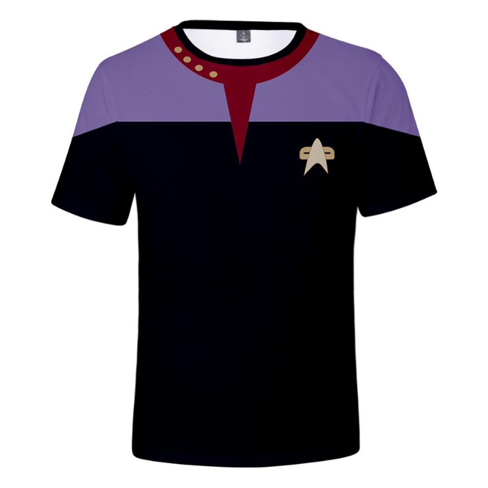 T-shirt da uomo estiva girocollo con stampa 3D