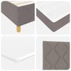 Boxspring Bed with Headboard Taupe 200 x 200 cm Fabric