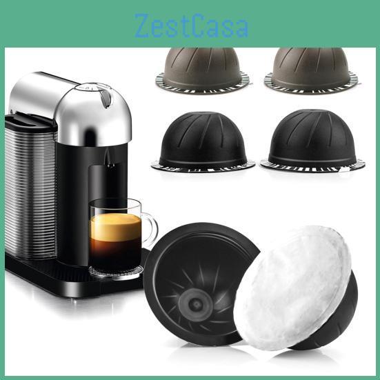 Wielokrotnego użytku Kapsułka Jednorazowy Kubek Zestaw 5szt Filtr do Kawy Vertuo Dla Nespresso
