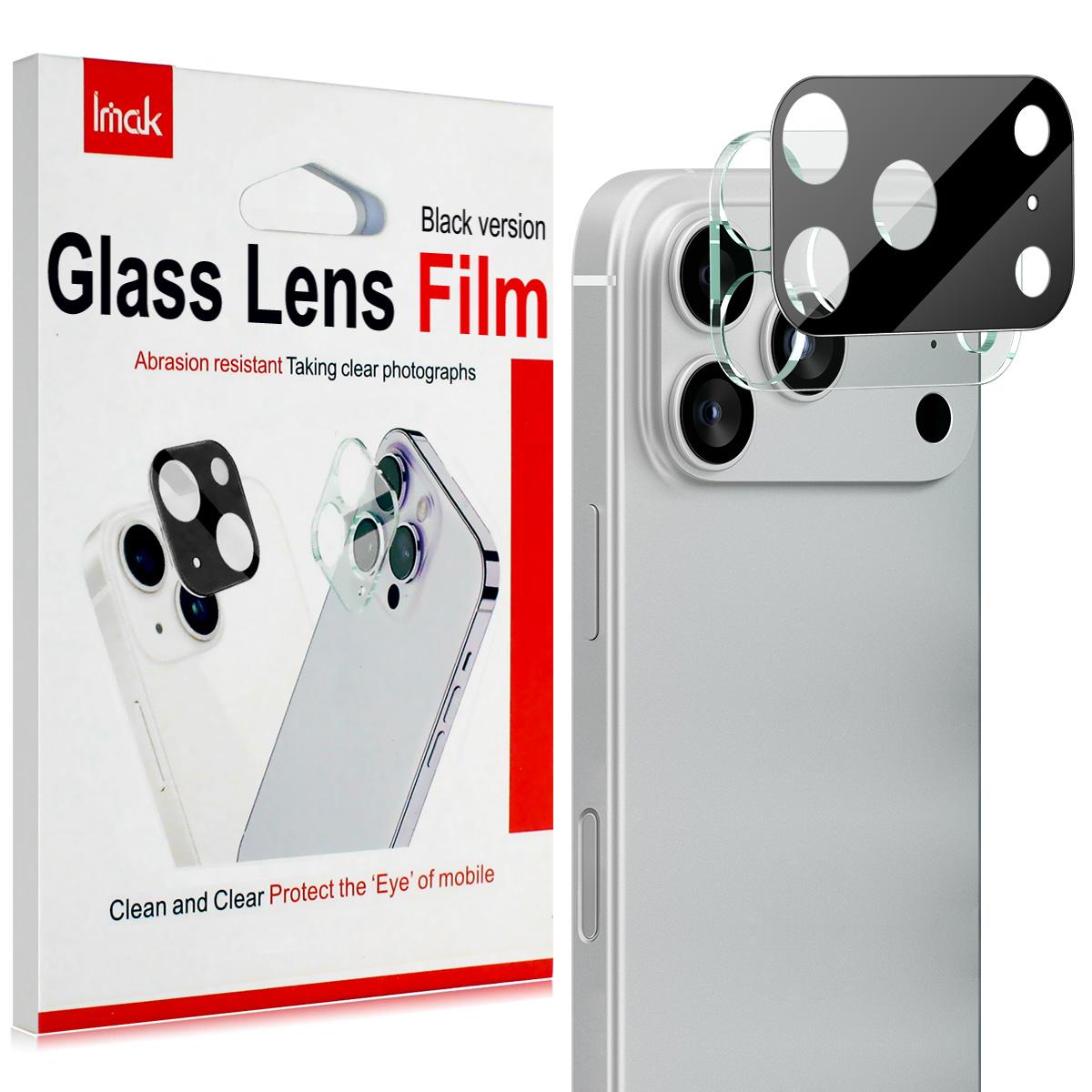 

Для iPhone 17 Pro Max Защитная пленка для объектива из стекла Air Glass IMAK Высокой четкости Черная версия iPhone 17 Pro Max