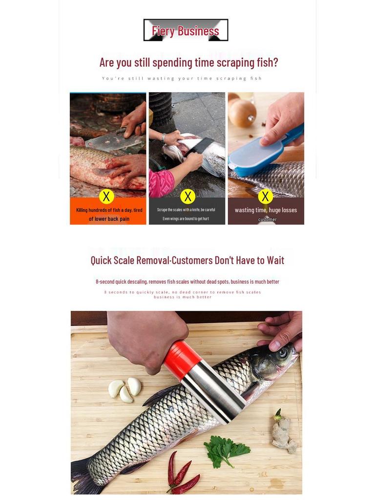 Fully Automatic Electric Fish Scaler & Scale Remover Tool