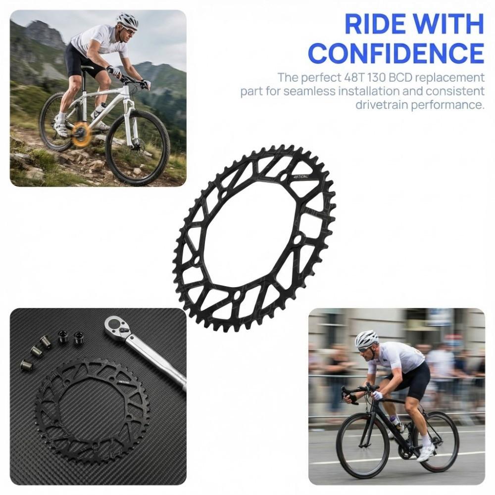 48T Bike Crank Chainring Lightweight Single Disc Chainring Durable Bike Sprocket  Bike Maintenance
