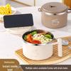 304 Stainless Steel Insulated Noodle Bowl with Lid - Drainable, Large Capacity for Office & Dorm.