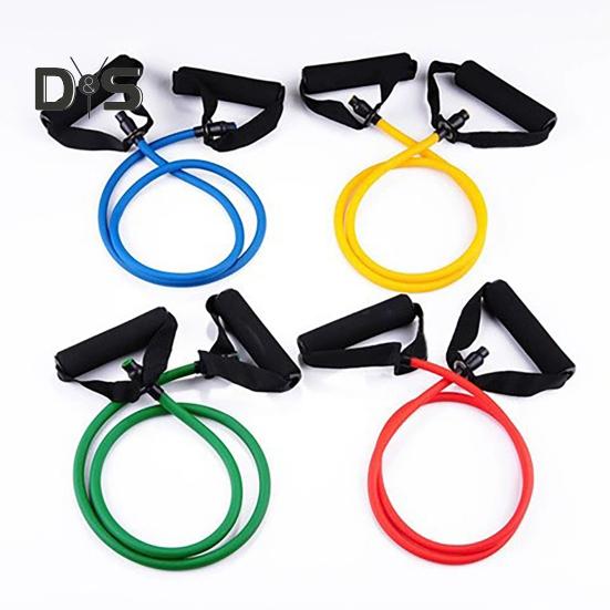 Fitness Resistance Band with Anti-slip Handle Portable Men Women Arm Shoulder Stretch Strength Training Leg Toning Exercise Elastic Strap Tension