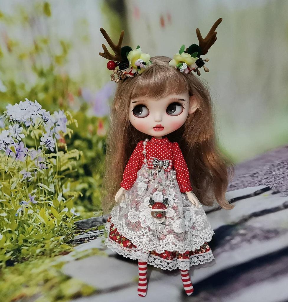 Blythe Obitsu Universal Doll Deer Antler Dress Costume, 24, Licca-chan, Azone, Clothes,