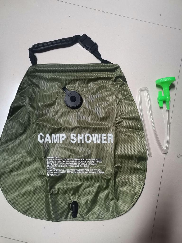 Solar-Powered 20L Portable Camping Shower Bag for Outdoor Use