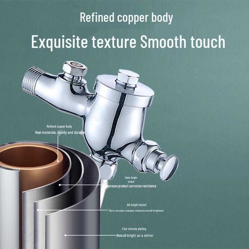 YiYao Brass Manual Urinal Flush Valve