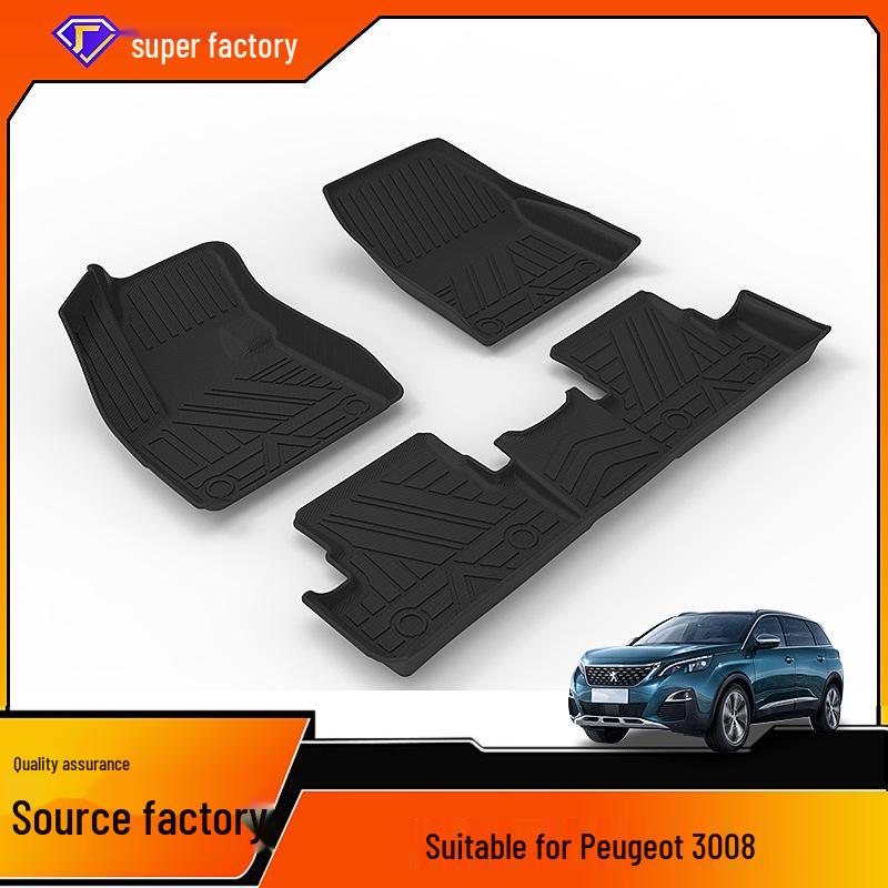 Odorless TPE Car Floor Mats for Peugeot Models 2008, 3008, 4008, and 5008