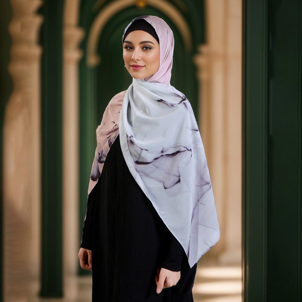 New Printed Chiffon Hijab Scarf For Women Muslim Headscarf Wraps Veils Islamic Turban Niqab Tie-Dyed Headband Muslim Hijab Shawl