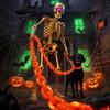 Batteridrevne LED-lys med plastkjede for Halloween-rekvisitter, kjedelys for Halloween-fest, cosplay-tilbehør