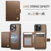 For iPhone 16 Pro Case JEEHOOD J09 RFID Blocking Card Holder Leather Back Phone Cover Compatible with MagSafe