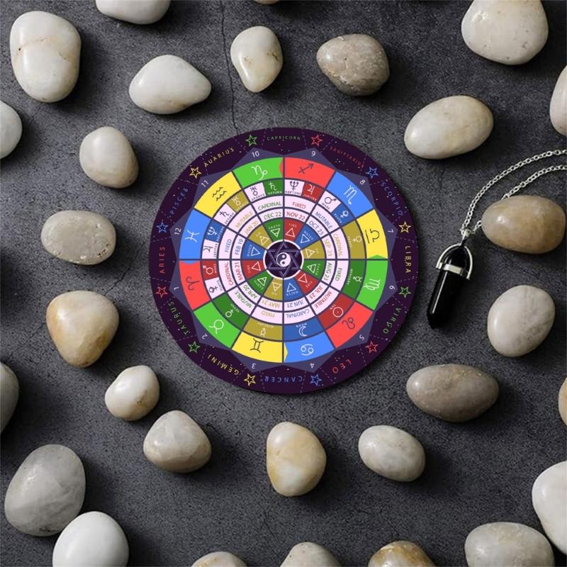 Pendelmatte Sternbilder Mauspads Gummi Divinationsmatte Wünschelruten Zeremonienmatte für Schreibtischdekoration