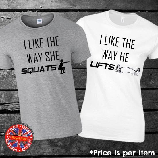 Fitness, Gym Matching T-shirts, Valentines, Gift Ideas Honeymoon, Funny, Couples 3XL