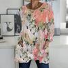Plus Size Ladies V Neck Long Sleeve Tunic Soft Oversized Tops For Casual Outing And Family Activities