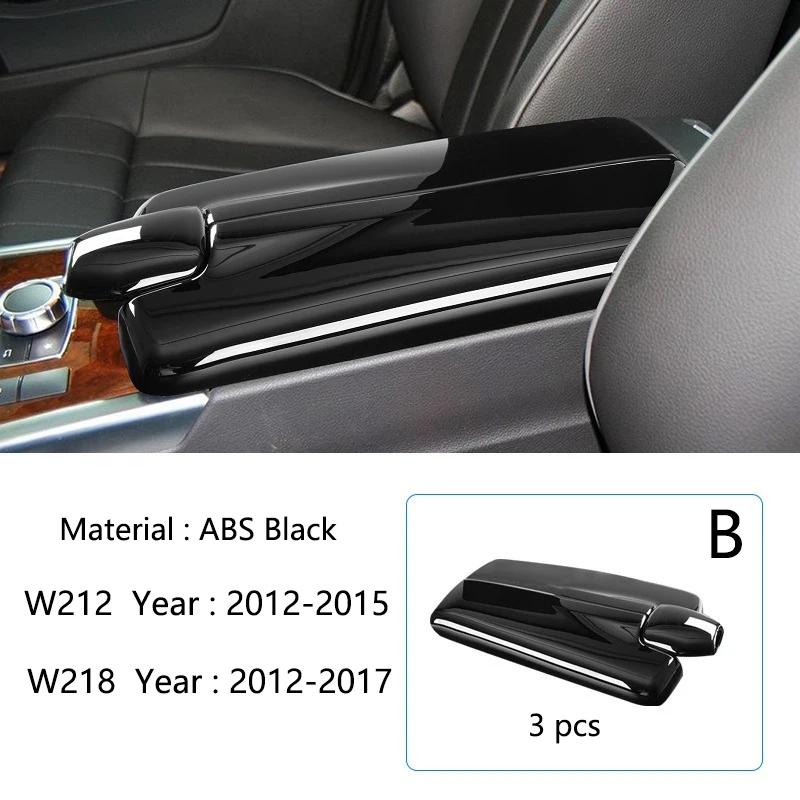 For Mercedes Benz E Class W212 CLS W218 Carbon fiber Accessories Center Console Lid Armrest Box Trim Protective Cover Sticker