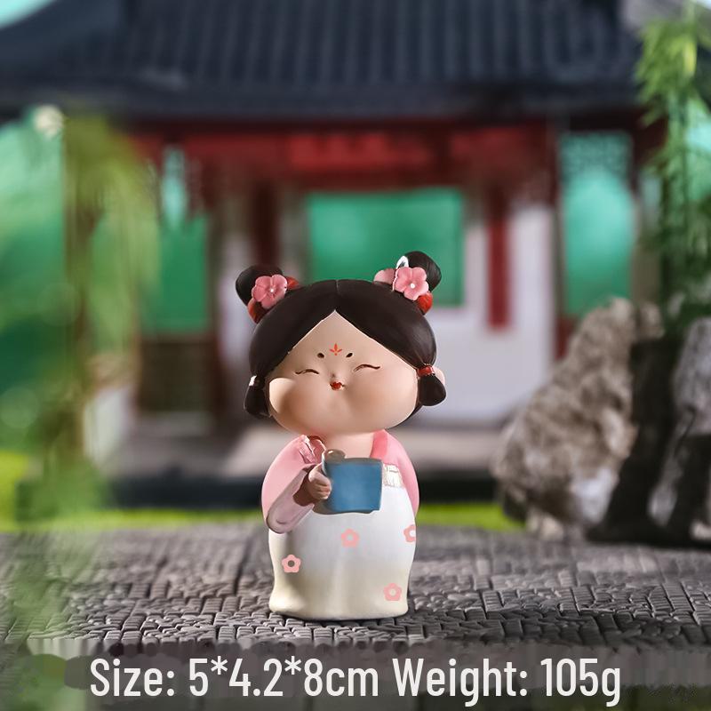 Kreativer Handyhalter im Stil der Tang-Dynastie mit Glücksbringer: Exquisites Harzornament