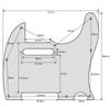 FLEOR 1 ks 8 otvorů TL elektrická kytara Pickguard Kryt proti poškrábání S šrouby pro pickguard