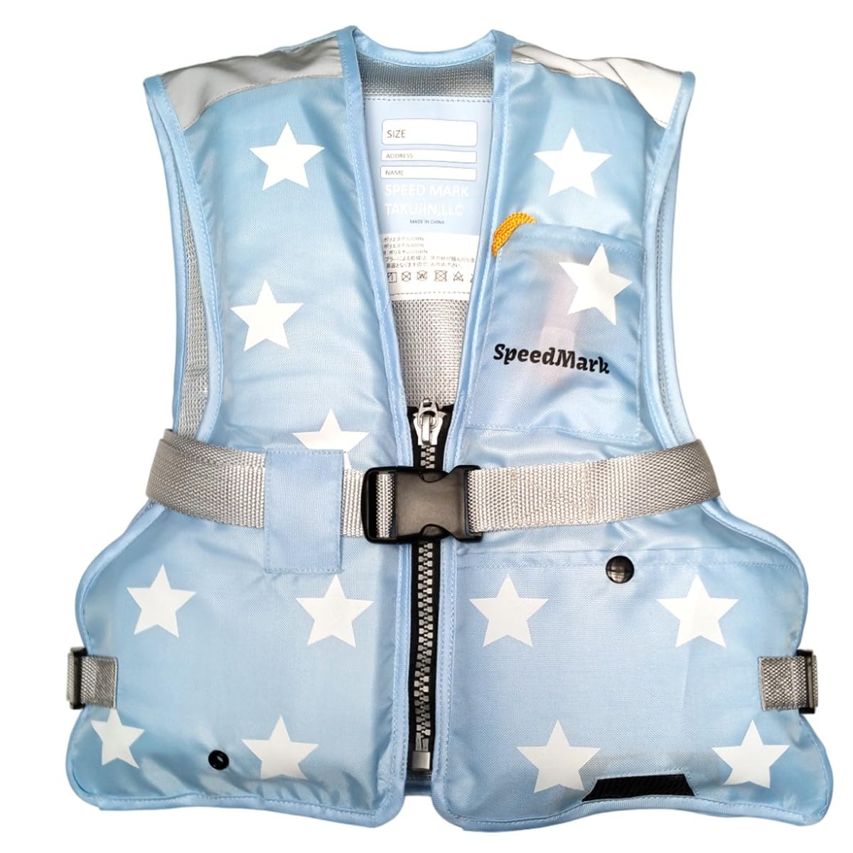 

Instructor-Supervised Kids Life Jacket, Fishing Floating Vest (Standard Type, Star Sky Blue, Size M)