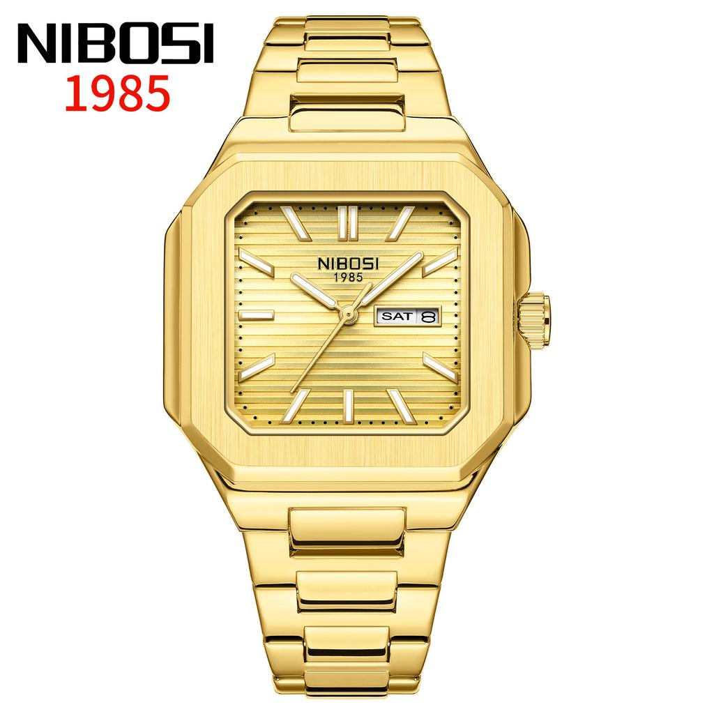 Square Watch Waterproof Fashion Men'S Watch Double Calendar Watch Men'S Quartz Watch