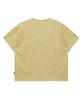HOODHOOD Clover Typo Henley Neck Short Sleeve T-Shirt Light Yellow