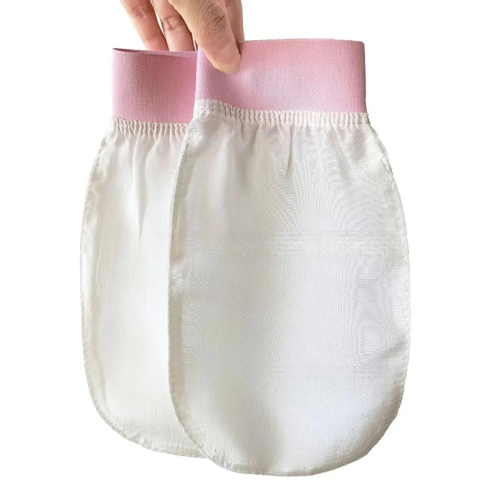 100% Silk Glove for Handcrafted Turkish Skin Peeling Scrubber Bath Sauna Exfoliator  Bath Face Wash Gloves Bathing Accessories