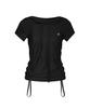 ROCKCAKE Shirring Hoodie Top - Black