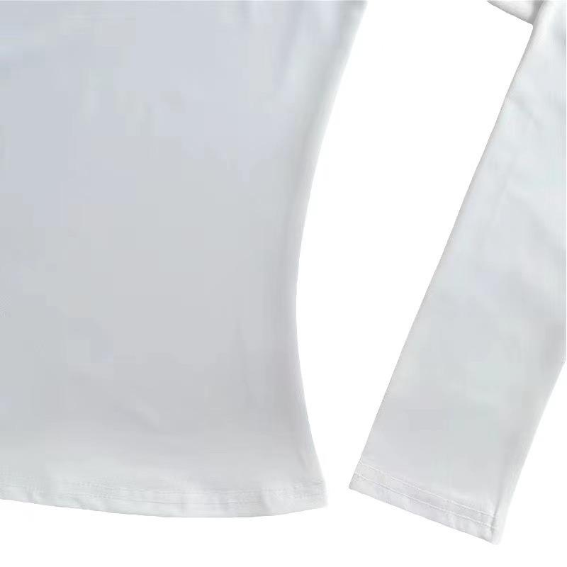 Spring New Skew Collar Long Sleeve Sexy T-shirt Women Fashion Slim Fit Off Shoulder Tops Casual Woman Tshirts Elegant Solid Street Y2K Tee Shirt 26473