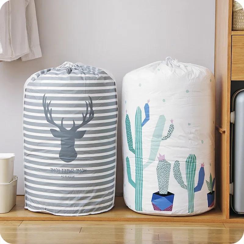 1PC Cartoon Bear Collapsible Storage Bag Beam Port Organizer Clothes Blanket Baby Toy Basket Container Quilt Travel Bags